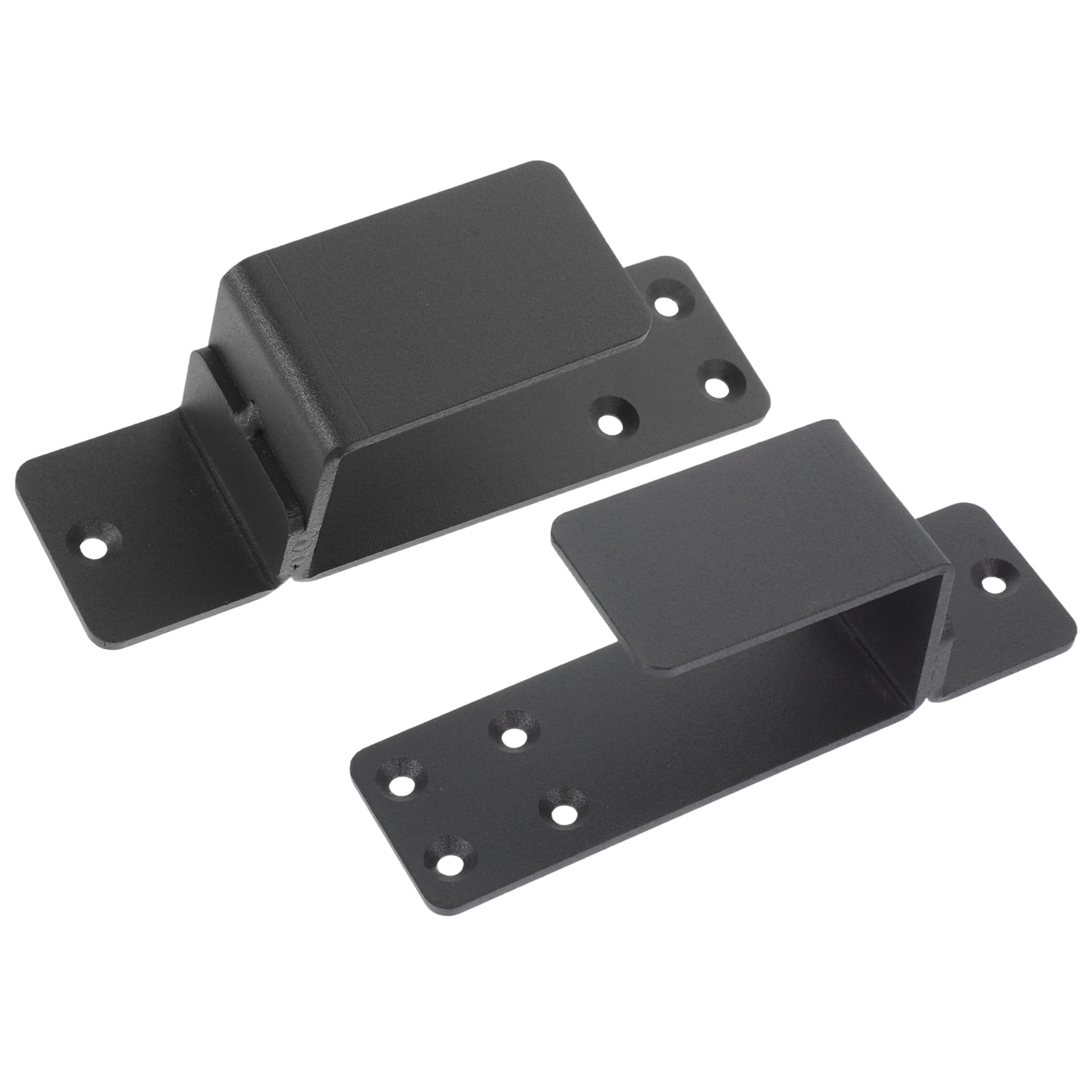 Soimiss 2Pcs Black Door Security Barricade Brackets with U Shape Design Thickened for Home Use