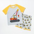 thumbnail image 2 of HCNTES Toddler Boy Pajamas Summer Pjs for Boys Short Sets Kids Sleepwear Truck Jammies Baby Boy Clothes, 2 of 9