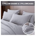 thumbnail image 6 of TiaGOC Light Grey Full Size Comforter Sets Seersucker 7 Pieces, All Season Luxury Bed in a Bag for Bedroom, Bedding Set with Comforters, Sheets, Pillowcases & Shams, 6 of 8
