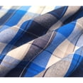 thumbnail image 3 of Vulcanodon 100% Cotton Mens Pajamas Set, Lightweight Button Up Mens Sleepwear(ROYAL BLUE-PLAID, 2XL), 3 of 6