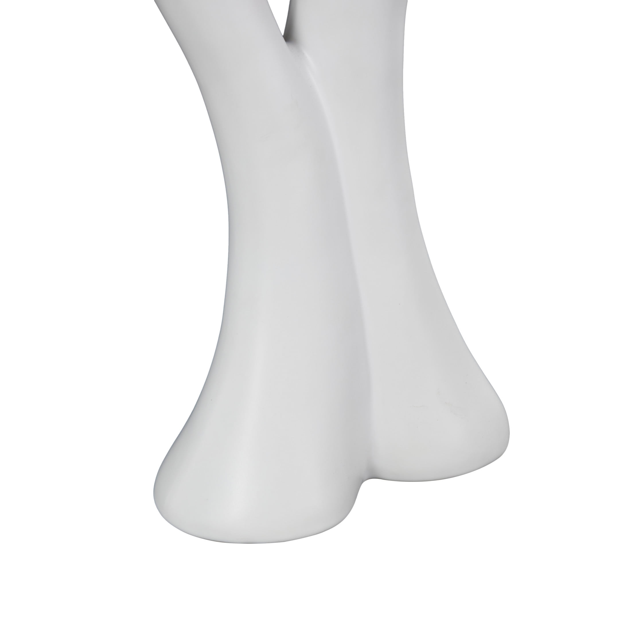 7" x 18" White Ceramic Dancing People Sculpture, by DecMode