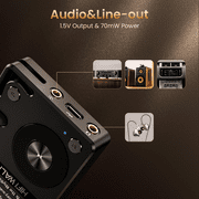 HIFI WALKER H2 Hi-Res MP3 Player, Bluetooth 5.2 Wifi, Lossless DAC DSD, 64GB Black