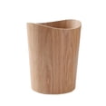 thumbnail image 1 of Cubo de basura redondo de madera maciza de 9 litros para el hogar, la cocina, la oficina, el hotel y el dormitorio. madera 2 ola, 1 of 8