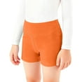 thumbnail image 4 of ZQUUVOU Kids High Waist Bike Shorts Slimming Spring Summer Activewear Shorts with Pocket Yoga Shorts for Boys Girls Orange, 4 of 6