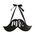 thumbnail image 1 of Unique Hanging Plaque Simple Innovative Creative Mr Mrs Lips Beards Wall Plaque Wedding Supplies, 1 of 7