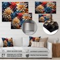 thumbnail image 4 of Designart "Dahlia landscape Vibrant Composition II" Floral Metal Art Print, 4 of 5