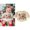 Beige, variant on Toddler Baby Girls Lovely Christmas Sweatshirt Romper Cartoon Santa Printed Long Sleeve Bodysuit Jumpsuit 0-24M