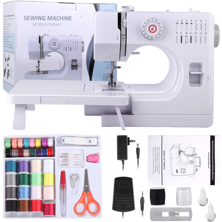 BCOOSS Mini Portable Sewing Machine, 14 Built-in Stitches 