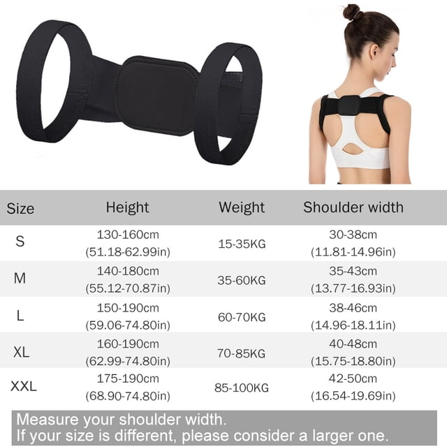 Sports Upper Back Brace Support Belt Adjustable Back Posture Corrector Clavicle Spine Back Shoulder Lumbar Posture Correction, Shoulder and Neck
