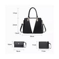 thumbnail image 3 of Set Bolsa Mujer Tote Gran Capacidad, 3pzs Negro con Blanco Malubero Set De Bolsas, 3 of 4