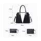 thumbnail image 3 of Set Bolsa Mujer Tote Gran Capacidad, 3pzs Negro con Blanco Malubero Set De Bolsas, 3 of 4
