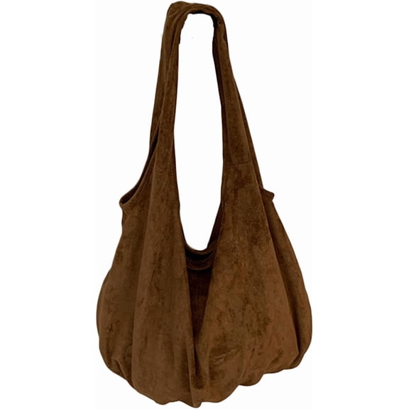 SPEKSEE Slouchy Shoulder Bag Suede Oversized Hobo Tote Soft Large Capacity Casual Underarm Handbag Minimalist Lightweight Fall Y2K