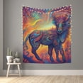 thumbnail image 5 of ZNDUO Psychedelic Abstract Cow Art Pattern Wall Tapestry, Tapestries for Living Room Bedroom Dorm Classroom Office Decor 60x51 Inch, 5 of 8