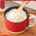 thumbnail image 5 of 1.5L Multi-functional Electric Cooker, Non-stick Coated Electric Pan With Phone Holder, Mini Ramen Cooker With Over-Heating Protection For Cooking Various Dishes white (black liner) folding pot, 5 of 5