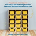 thumbnail image 5 of ECR4Kids Scoop Front Plastic Storage Bins, Multipurpose Organization, Yellow, 15-Piece, 5 of 9