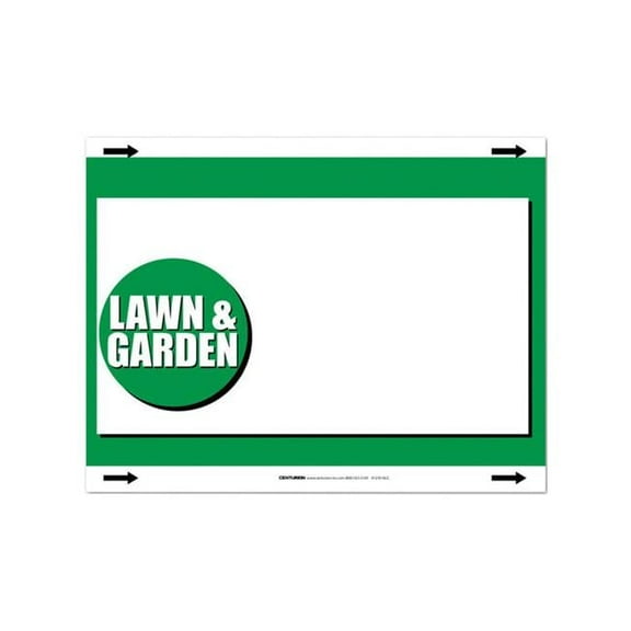 Centurion 9380676 11 x 8.5 in. Lawn & Garden Polyethylene Sign, Black & Green