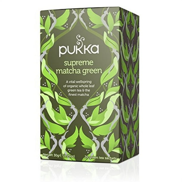 pukka herbs organic herbal tea supreme matcha green 20 sachet(s
