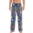 thumbnail image 7 of FORMRS Mens Pajama Pants with Pockets Cotton Sleepwear Lounge Bottoms Sizes S-2XL, Vibrant Ocean Pattern, 7 of 7