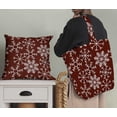 thumbnail image 5 of Soimoi Red Poly Georgette Fabric Snow Flakes Floral Printed Fabric 1 Yard 42 Inch Wide, 5 of 5