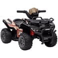 thumbnail image 1 of Aosom VTT pour Enfants à Chevaucher, Quad, Voiture Quatre Roues avec Musique, Moto à Batterie 6 V pour 18 à 36 Mois, Noir, 1 of 10