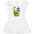 thumbnail image 3 of Inktastic I Love my Mom with Baby and Mommy Brontosaurus Girls Baby Dress, 3 of 5