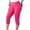 Hot Pink, variant on Plus Size Capri Leggings for Women with Pockets, Butt Lifting Yoga Pants Tummy Control Workout Leggings Red