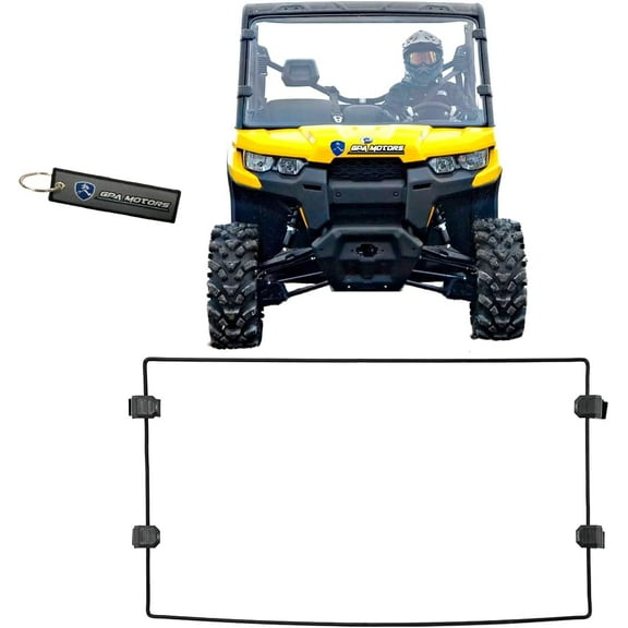 Front Full Windshield Scratch Resistant Assembly Fits Can-Am Defender HD 5/8/10 (2016-2024)