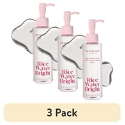 (3 pack) The Face Shop Rice Water Bright Light Facial Cleansing Oil, Daily Makeup Remover, Oil Cleanser, Vegan, Korean Skin Care with Jojoba Oil, Face Pore Cleanser, 150ml C57
