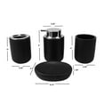thumbnail image 4 of Home Basics Luxem 4 Piece Ceramic Bath Accessory Set, Black, 4 of 7