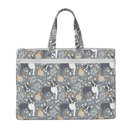 Kdxio Cute Dog And Flowers File Tote Document Bag Business Briefcase Bag Document Organizer Tote Briefcase for Letter A4 Files Business Teacher Office Bag Kdxio Cute Dog And Flowers File Tote Document Bag Business Briefcase Bag Document Organizer Tote Briefcase for Letter A4 Files Business Teacher Office Bag