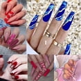 thumbnail image 2 of 24 Piezas uñas postizas largas con pegamento Lujo, 2 of 4