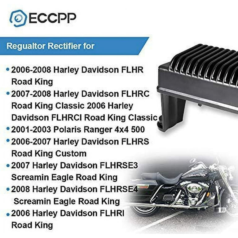 Voltage Regulator Rectifier For Harley-Davidson Road Glide & Street Glide 2007-2008 — TCMT Black Aluminum