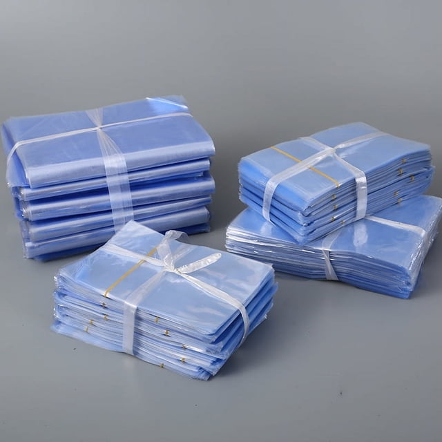 Película termorretráctil de PVC, bolsa retráctil de 100, película de plástico plana azul transparente para embalaje de alimentos, película a prueba de polvo para uso diario