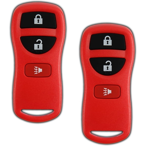 2X Key Fob for 2002 2003 2004 2005 2006 2007 2008 2009 2010 2011 2012 2013 2014 2015 2016 2017 Nissan Titan Rogue Remote, 3-Button KBRASTU15, Programming Guide Included