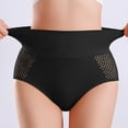thumbnail image 3 of Women's 3-Pack Seamless High-Waisted Tummy Control Panties - Hollow Honeycomb Shaping Underwear, Summer Breathable Butt-Lifting Lace Layering Pants, Plus Size High Elastic Comfort Underwear, 3 of 9