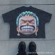 thumbnail image 1 of Camiseta de gran tamaño Retro Punk Rock, Top de manga corta de algodón con estampado gráfico de payaso Harajuku de Hip Hop, 1 of 4