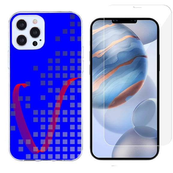 Slim-Fit Protective Phone Case compatible with iPhone 12 Pro Max, with Tempered Glass Screen Protector, by OneToughShield ® - Victory