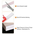 thumbnail image 5 of Uxcell 9mm x 5000mm Flexible TPE Self Adhesive U-Shape Veneer Edging Edge Banding White, 5 of 6