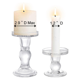 thumbnail image 3 of Candelabros de vidrio, candelabro cónico de pilar transparente, soporte para velas de cristal para mesa de comedor, 3 piezas, 3 of 8