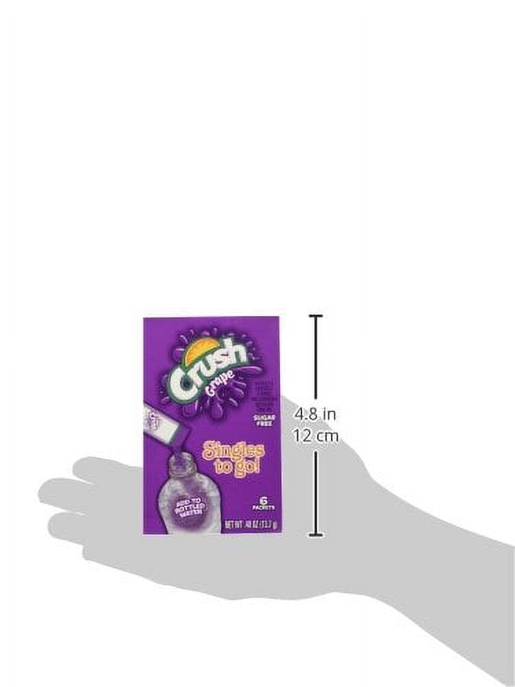 Crush Grape Sugar Free Singles to go, 6 Pouches Boxes (Pack of 9)