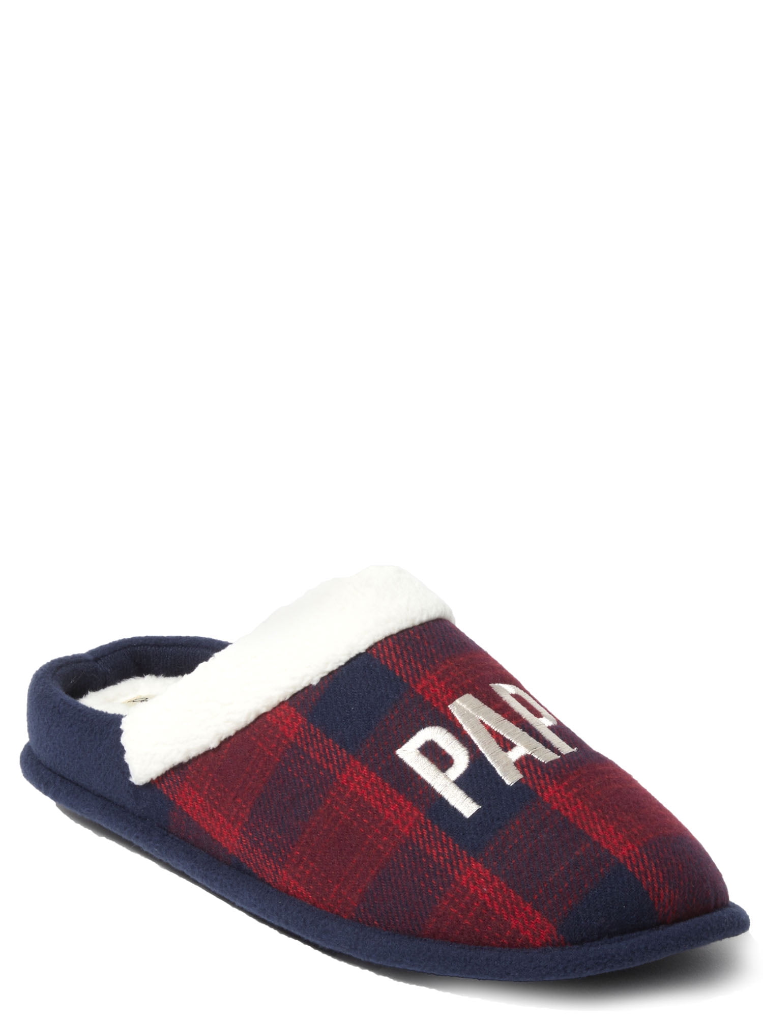 Dearfoams Cozy Comfort Men's Papa Bear Plaid Clog Slippers