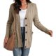 thumbnail image 3 of Cárdigan de punto para mujer, cárdigan largo y elegante, jersey, abrigo de punto, 3 of 6