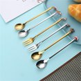 thumbnail image 2 of Leodye Christmas Metal Table Decor - Coffee fork & Stirring Spoon for Home Year Holiday Decoration, 2 of 2