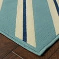 thumbnail image 3 of HomeRoots 507299 4 x 6 ft. Blue Geometric Stain Resistant Indoor & Outdoor Rectangle Area Rug, 3 of 5