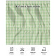 thumbnail image 5 of Sage Green Wrap Around Bed Skirts for Queen Bed 16" Drop,Bed Skirt with Adjustable Elastic Belt Dust Ruffle Bed Valance for Bedroom Hotel Grid Checkered Plaid Gingham Lattice Trellis Bed Frame Cover, 5 of 7
