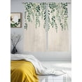 thumbnail image 3 of Green Leaves Sheer Curtains 72 Inch Length 2 Panels Set, Vintage Watercolor Farmhouse Vines Plants Voile Window Treatment Rod Pocket Curtains Sheers Drapes for Bedroom/Living Room/Kitchen 52"x72"x2, 3 of 7