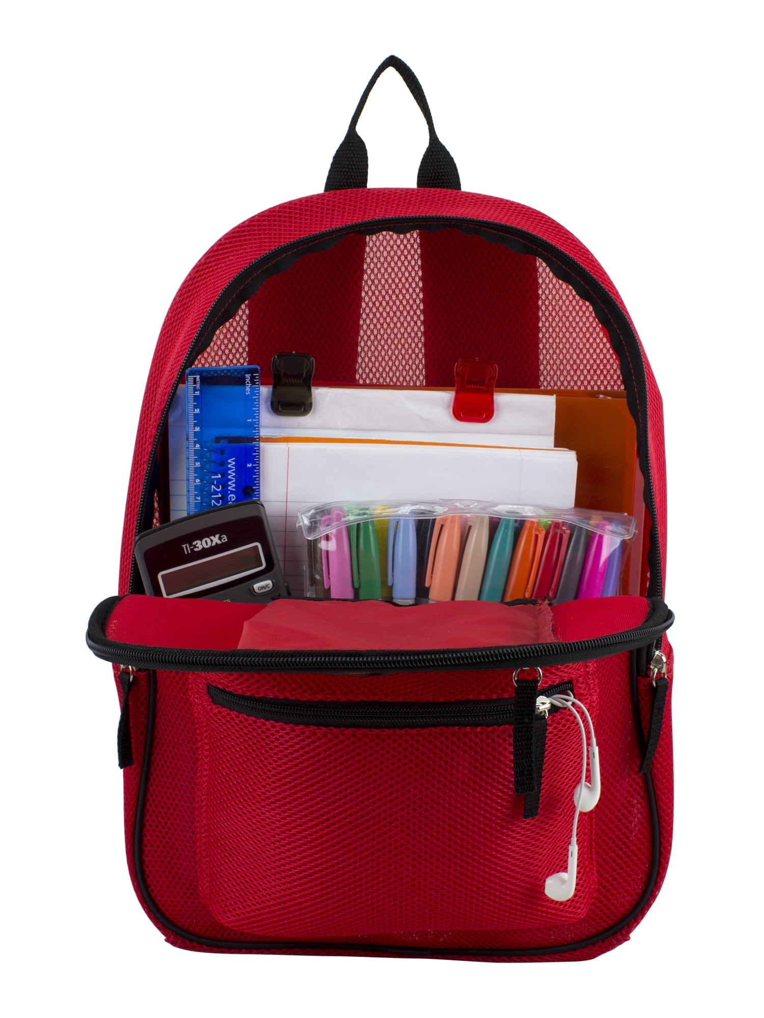 Eastsport Unisex Elevated Lifestyle Mesh Backpack, Poppy Red