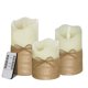 thumbnail image 1 of Paquete de 3 velas LED sin llama con temporizadores remotos de cuerda de cáñamo brillar Electrónica, 1 of 4