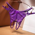 thumbnail image 3 of Bragas transparentes de encaje para mujer, lencería Sexy, tangas con abertura en la entrepierna, ropa interior con lazo bonito, bragas de tentación femenina, 3 of 5