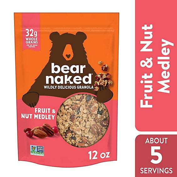 Bear Naked Granola Cereal Vegetarian Fruit and Nut - 12 Oz Pack of 2